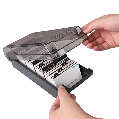 JARLINK Business Card Holder Name Card Organizer for Desk, Storage Box