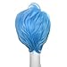 Yuehong Blue Short Wavy Fashion Hair For Adult Anime Cosplay Costume Hair Party Wig Hot Sale