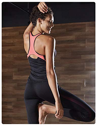 RION Active Women's Racerback Sleeveless Tank Tops with Removable Pads