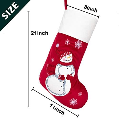 BHD BEAUTY 2020 New Luxury Velvet Lovely Embroidery Pattern Set of 4 Christmas Stockings for Family Classic Fireplace Decorations Hanging Ornament for Xmas Holiday Party 21 inches 5 BHD BEAUTY 2020 New Luxury Velvet Lovely Embroidery Pattern Set of 4 Christmas Stockings for Family Classic Fireplace Decorations Hanging Ornament for Xmas Holiday Party 21 inches
