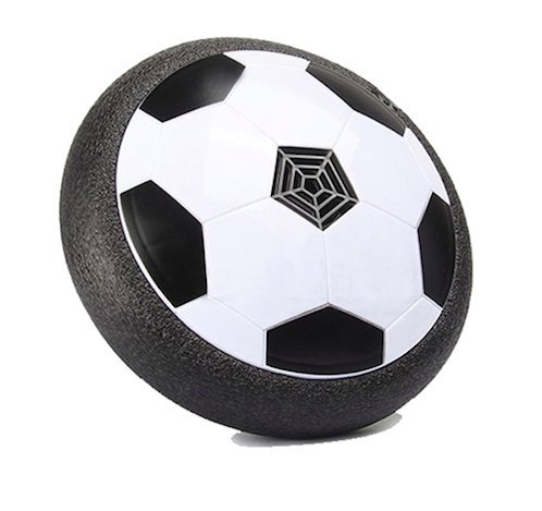Soccer HoverBall ~ Air Powered Amazing Hover Ball With LED Lights ~ Sports Flying Disk With Foam Bumpers for Safe Indoor Outdoor Play ~ Fun Football Game for Boys and Girls - Develop Motor Skills