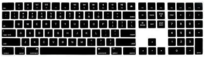 QIUIU English Letter Keyboard Cover Silicone Skin2017 Released Wireless Bluetooth Magic Keyboard with Numeric Keypad A1843 MQ052LL/A