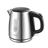 Electric Kettle Gevi 1 Liter Stainless Steel Small Tea Kettle Water Boiler with 1500W Strix Control