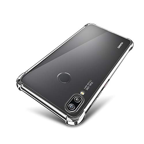 SLEO Huawei P20 Lite Case, Huawei Nova 3E Case [Air Cushion] Flexible Soft TPU Bumper Case with Shock-Absorption Protective Back Cover for Huawei P20 Lite/Nova 3E, Clear