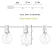 Monkeydg 100FT Globe String Lights G40 with 102 Clear Bulbs Indoor Outdoor Patio,Market,Cafe,Garden,Birthday,Wedding Backyard String Lights-5 Watt/120 Voltage/E12 Base -White Wire