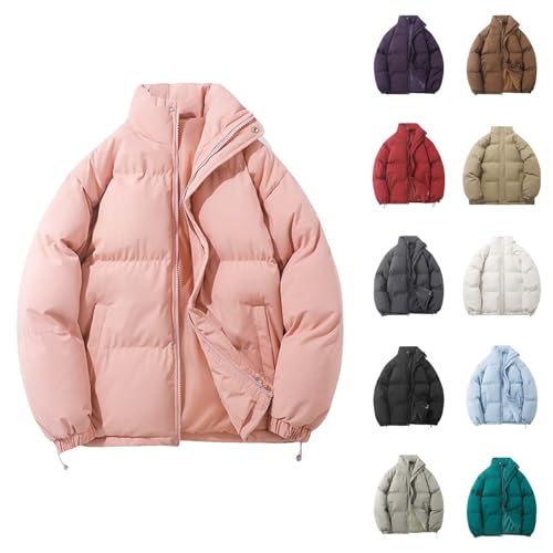 peiaclkde Quilted Jacket For Women Uk Puffer Down Winter Coat Cotton-Padded Jacket Womens Coats Hoodie Top Plain Short Coat Parka Coats Lightweight Waterproof Jackets Warm Outerwear With Pockets