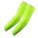 1 Pair, The Elixir Golf Sports Sun Sleeves Arm Compression Cooling Sleeves UV Protection, Neon Green
