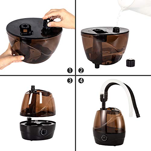 Oiibo Reptile Humidifier, Double Extension Tube, 2 in 1 Joint, Suitable for Reptiles, Amphibians and Terrarium (2.2 Liter Tank)