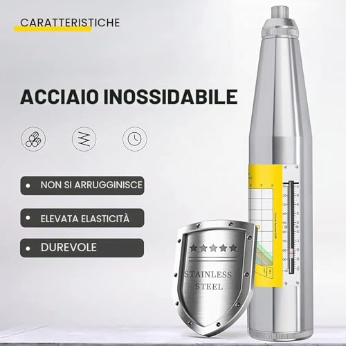 CGOLDENWALL Sclerometer for Concrete with Italian Manual Resiliometer Sclerometer in the Scope of 10-60 Mpa ZC3-A
