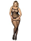 Maxde Women Sexy Lingerie Plus Size Crotchless Tights Bodysuit Body Stocking