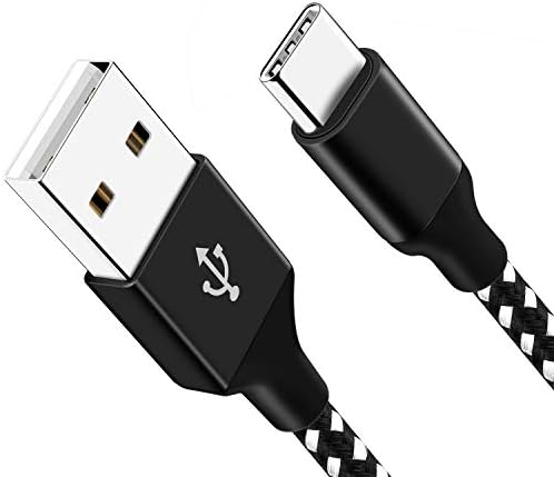 BULESK USB Type C Cable 3Pack 6FT 6FT 6FT USB C Cable Nylon Braided Fast Charger Cord for Samsung Galaxy Note 8 S8 Plus/LG G6 V20 G5/ Pixel/Nexus 6P 5X - Black White
