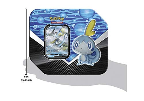 Totem World All 3 Sword & Shield Galar Partners Tin Rillaboom Cinderace Inteleon V Set with 3 Totem Mini Album Binder Grookey Scorbunny Sobble - Perfect for Pokemon Cards