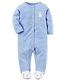 Carter's Baby Girls' Cotton Sleep & Play (3 Months, Blue Cat)