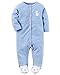 Carter's Baby Girls' Cotton Sleep & Play (3 Months, Blue Cat)