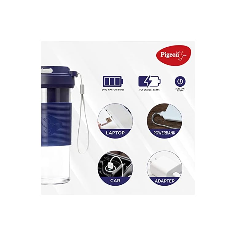 Pigeon Blendo USB rechargeable Personal Blender for Smoothies, Shakes