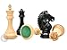 House of Chess - Ebonized/Boxwood Rio Staunton Chess Pieces - King Height: 4 Inch (102 mm) - 2 Extra Queens - Triple Weighted