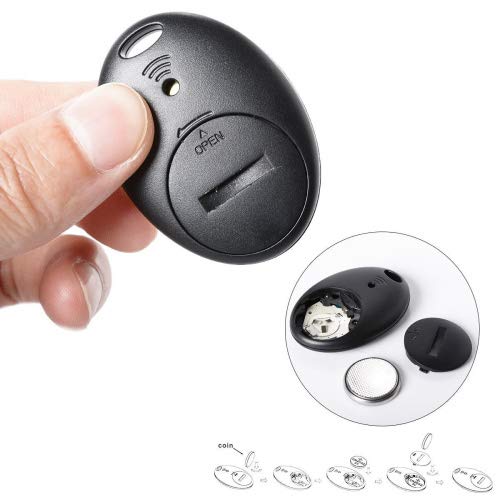 Localisateur de Clé, Hizek Localisateur d\'Objets sans Fil Key Finder Anti-Perte Smart Clé Chercheur avec LED 4 Récepteurs --Noir