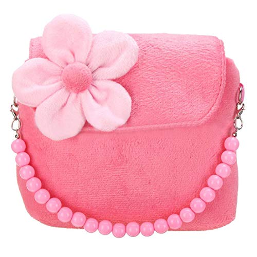 Girls Cute Plush Purses with Necklace Bracelet Ring and Earring Jewelry Set My First Purse for Little Girls Dress up and Role Play
