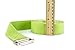 Gradient Fitness Yoga Strap, Friction-Less Easy-Feed Buckle, Yoga Straps for Stretching, Super Soft Cotton/Polyester Blend Webbing, Yoga band, Free eGuide. (8 Feet) Green