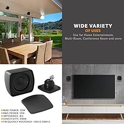 PyleUsa Mini Satellite Speaker - 3'' Surface-Mount