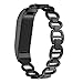 ANCOOL Compatible with Fitbit Flex Bands Men Women, Stainless Steel Replacement Strap Accessory Metal Bracelet Wristband for Fitbit Flex, NOT for Flex 2. (Black)