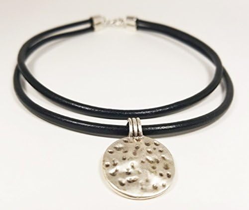 Pendant Necklace by WiredLife Art | Beautiful Unique Handmade Unisex Black Necklace Jewelry Collar Genuine Leather Pendant
