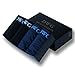 DWG Underwear Men's 4 Pack Cotton Stretch Boxer Briefs No Ride Up (Large, Black + Royalblue)