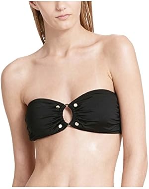 Women's Printed Studded Bandeau Bikini Top