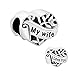 Fit Pandora Charms Silver Plated Heart I Love You My Wife Charm Cheap Beads European Jewelry Charms Bracelet
