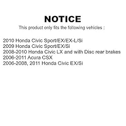 Rear Wheel Bearing and Hub Assembly Pair for Honda