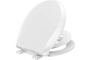 YASFEL Toddler Toilet Seat Built in, Potty Training Toilet Seat for Toddlers, Kids & Adults White Plastic Toilet Seats Standa