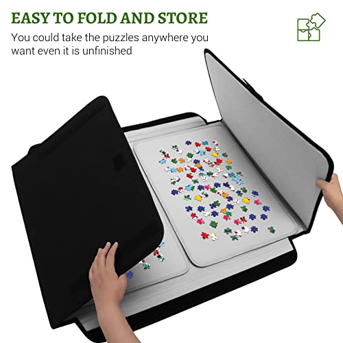 Lovinouse 1500 Pieces Jigsaw Puzzle Board with 2 Sorting Tray, Portable Puzzles Storage Case