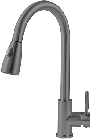 Comllen Best Commercial Single Handle Matte Black Stainless Steel Kitchen Sink Faucet Amazon Com
