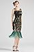 BABEYOND 20's Vintage Peacock Sequin Fringed Party Flapper Dress