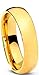 Charming Jewelers Tungsten Wedding Band Ring 5mm for Men Women Comfort Fit 18K Yellow Gold Plated Plated Domed Polished Size 7.5