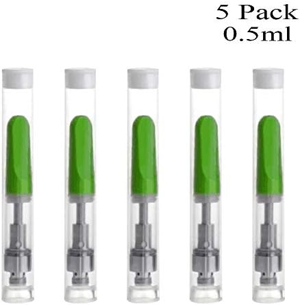 5 Pack Ceramic Wickless Cell Cartridge 0.5ml Acessaries for C-C-E-L-L (Green)