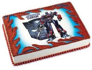 Amazon Com Transformers Optimus Prime Edible Cake Topper 1 Image Grocery Gourmet Food