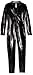 Forplay Women's Hot Metallic Zip Front Mock Neck Catsuit Bodysuit - Halloween Adult Costume US