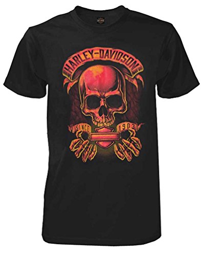 Harley-Davidson Men's Gate Keeper Skull Short Sleeve Crew Neck T-Shirt, Black