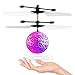 Flying Ball, YKS Children Flying Toys, RC infrared Induction Helicopter Ball Built-in Shinning Color Changing LED Lighting for Kids, Teenagers (White)