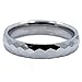 MJ 4mm Honeycomb Ring With Diamond Pattern Tungsten Carbide Wedding Band