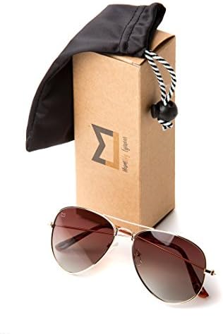 Polarized Aviator Sunglasses for Men and Women with UV400 protection by MasonLily Eyewear