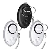 Safesound Personal Alarm Keychain, Emergency Self-Defense Security Alarms with LED Light, 140db Personal Alarm for Women Elderly Kids Night Workers (3 Pack, Silver & Black)