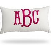 mia'spillow lab Wedding Monogram Punch Needle Embroidery Pillow, Custom Letter Monogram Pillow, Personalized Couple Gift Idea, Lumbar Pillow, Couple Cushion