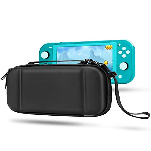 Compatible with Switch Lite Case EVA Protective Carrying Case for Switch Lite Cover Video Game Accessories for Nintendo Switch Lite Gifts for Men Husband Kids Teens (BlackLeather)