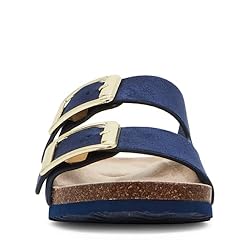 Madden Girl Women's Bodiee Slide Sandal, Navy