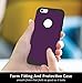 iPhone 6 Cases, Vogue Shop 2in1 Hybrid Hard PC Cover and Inner Soft Silicone Corner Protection High Impact Defender Combo Shell Case for iPhone 6 4.7 inch (Purple+Black)