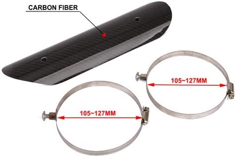 Amazon Jfg Racing バイク マフラーガード カーボン調 マフラーヒートカバー 汎用 ヤマハ カワサキ スズキ ハーレー チョッパー クルーザー等 マフラーカバー 車 バイク