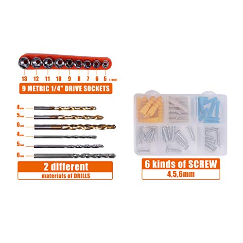 LETTON Power Tools Combo Kit Set 16.8V Cordless Drill with 24