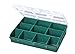 Stack-On SBG-10 10 Compartment Storage Organizer Box with Removable Dividers, Green